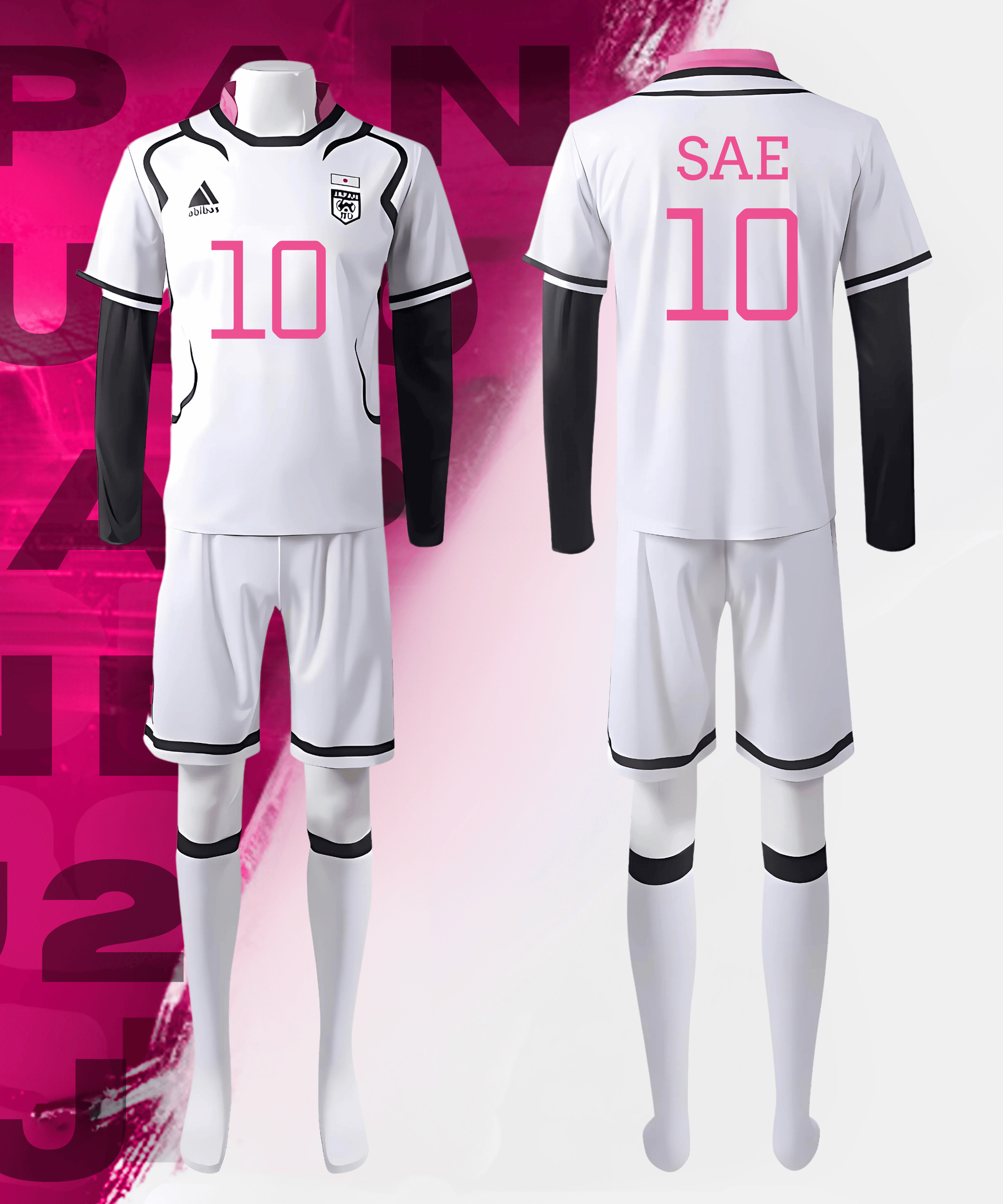 Blue Lock Jersey - U20 Japan Home Kit (FULL COSPLAY)