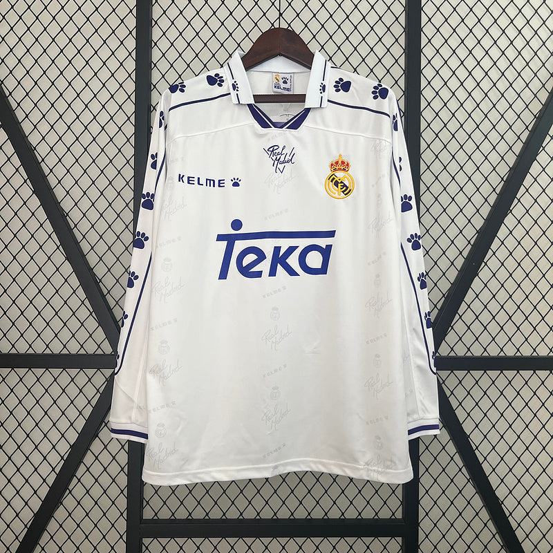 Real Madrid 94-96 Home Retro Long Sleeve