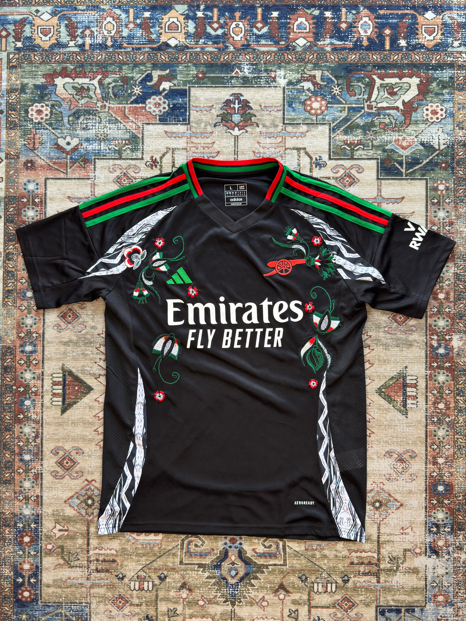 Arsenal Embroidered  Black Jersey 2024/2025