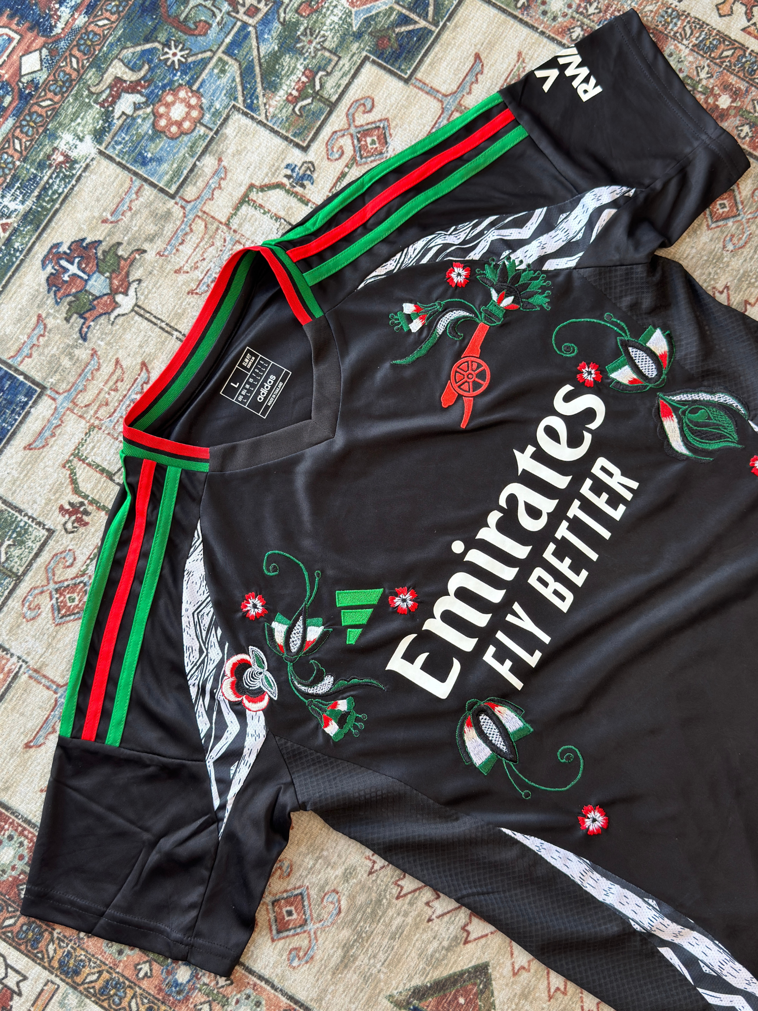 Arsenal Embroidered  Black Jersey 2024/2025