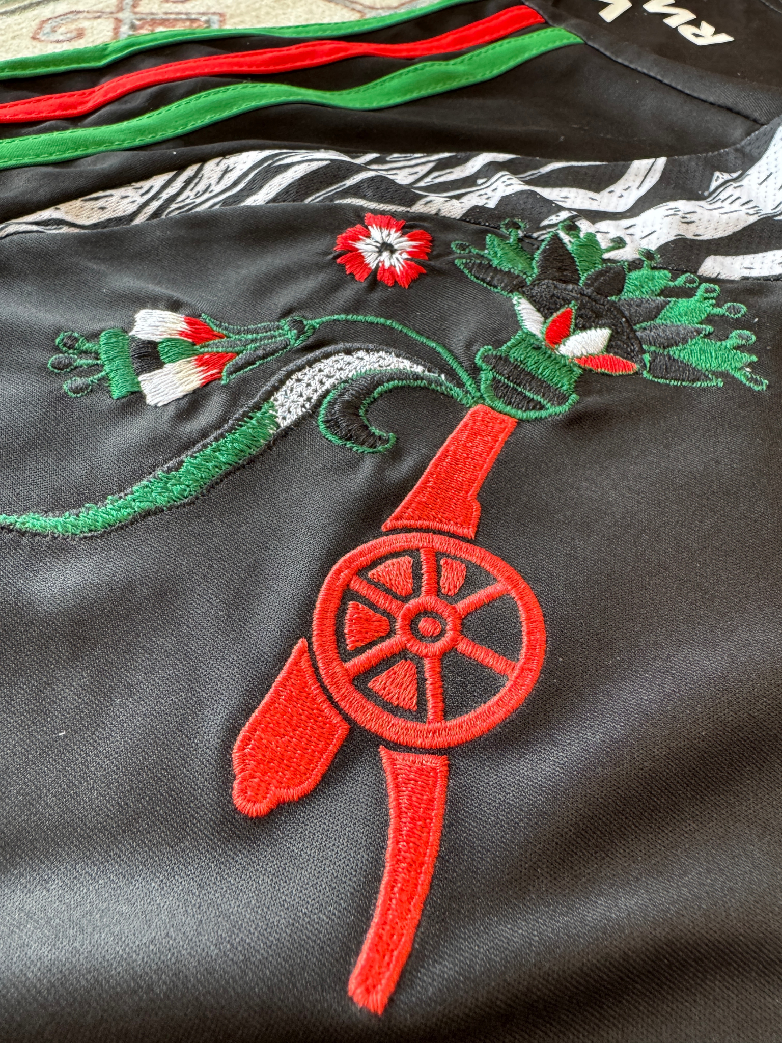 Arsenal Embroidered  Black Jersey 2024/2025