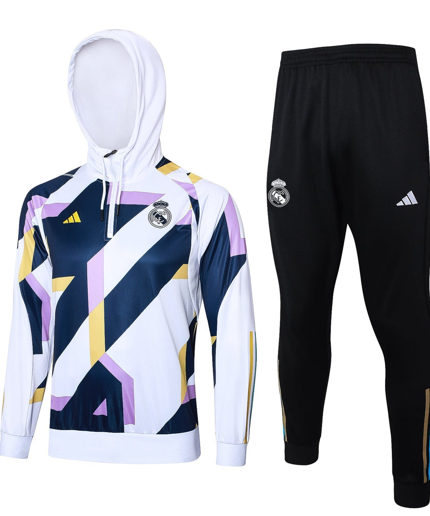 Real Madrid Black and White x Dark Blue Tracksuit