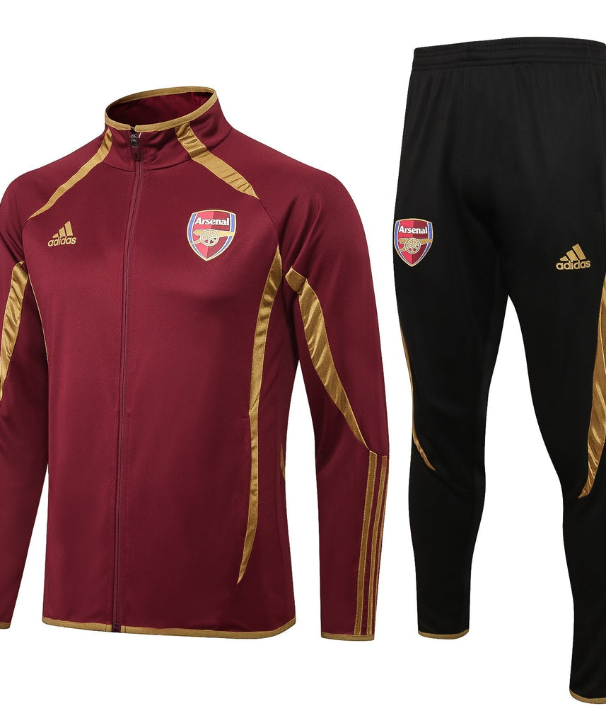 Arsenal Black and Dark Red Tracksuit