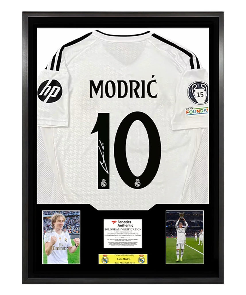 Modric Real Madrid Signed Framed Jersey
