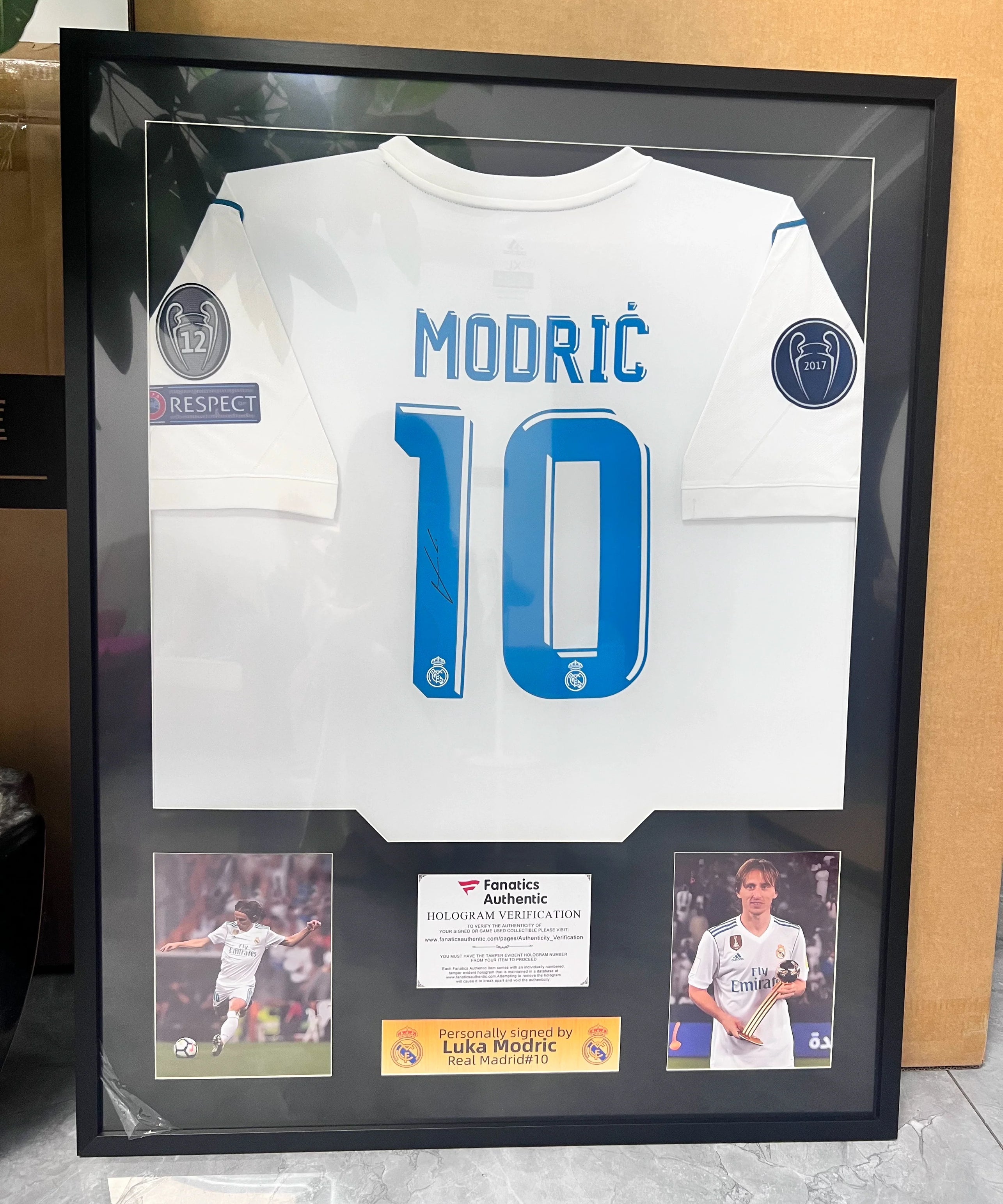 Modric Real Madrid Signed Framed Jersey