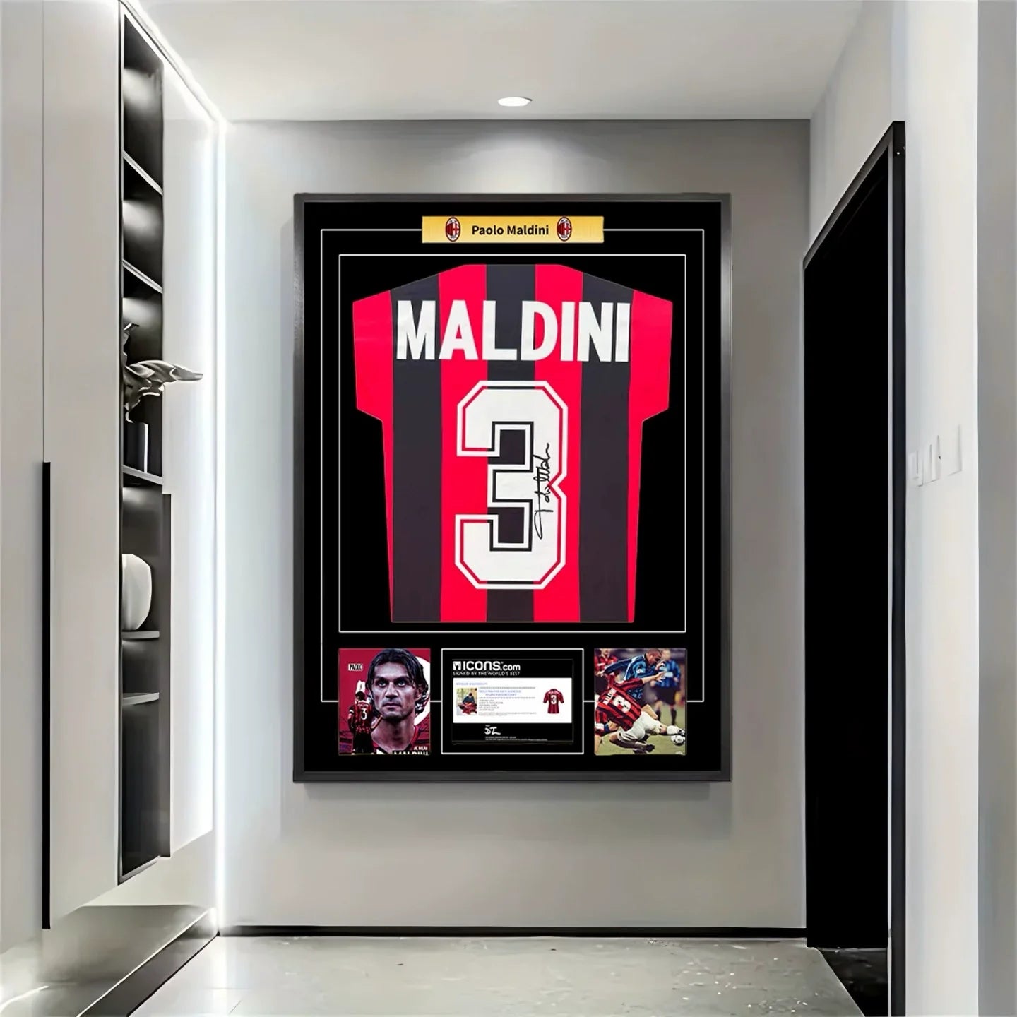 Maldini AC Milan Framed Signed Jersey