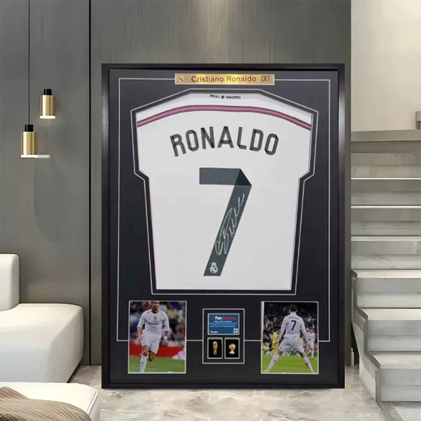 Ronaldo Real Madrid Framed Signed Jersey