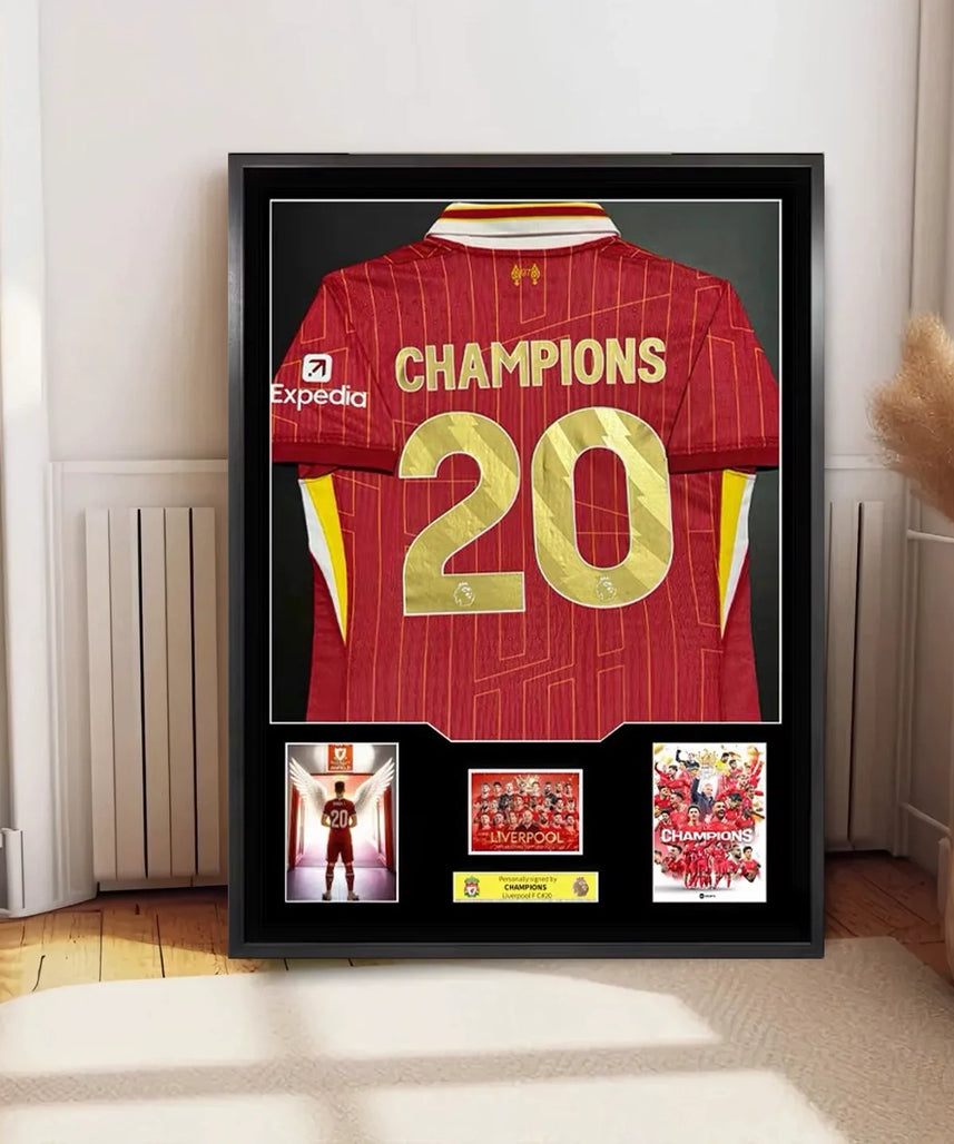 Liverpool Champions League Framed Jersey