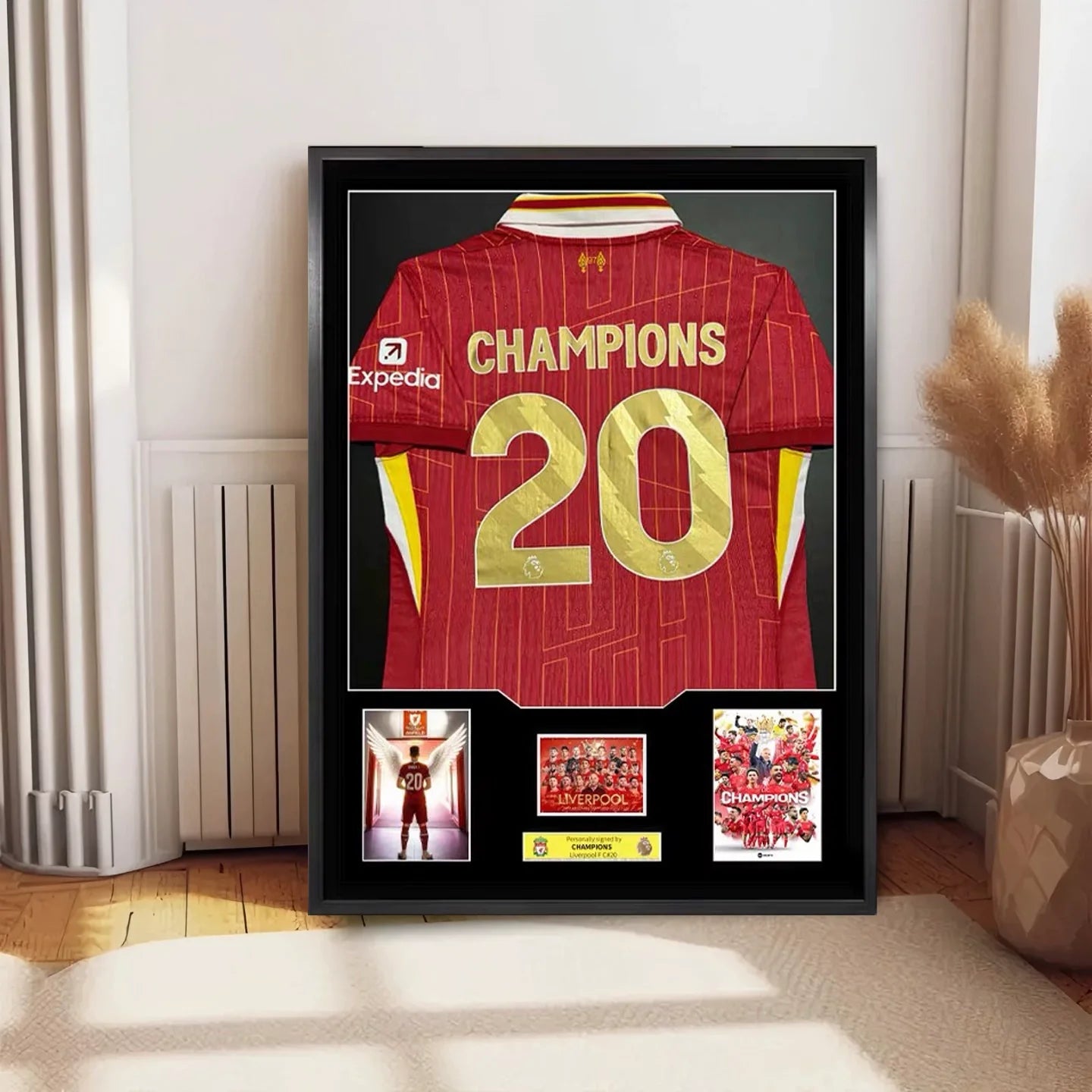 Liverpool Champions League Framed Jersey