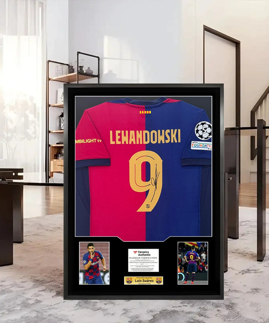 Lewandowski Barcelona Framed Signed Jersey