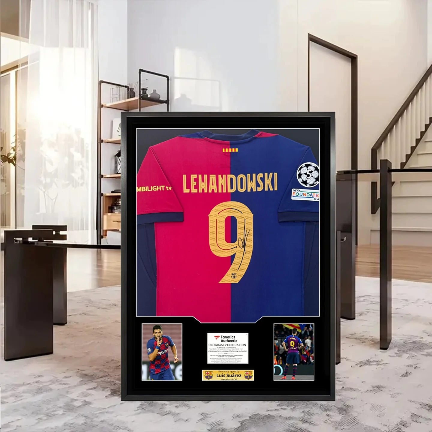 Lewandowski Barcelona Framed Signed Jersey