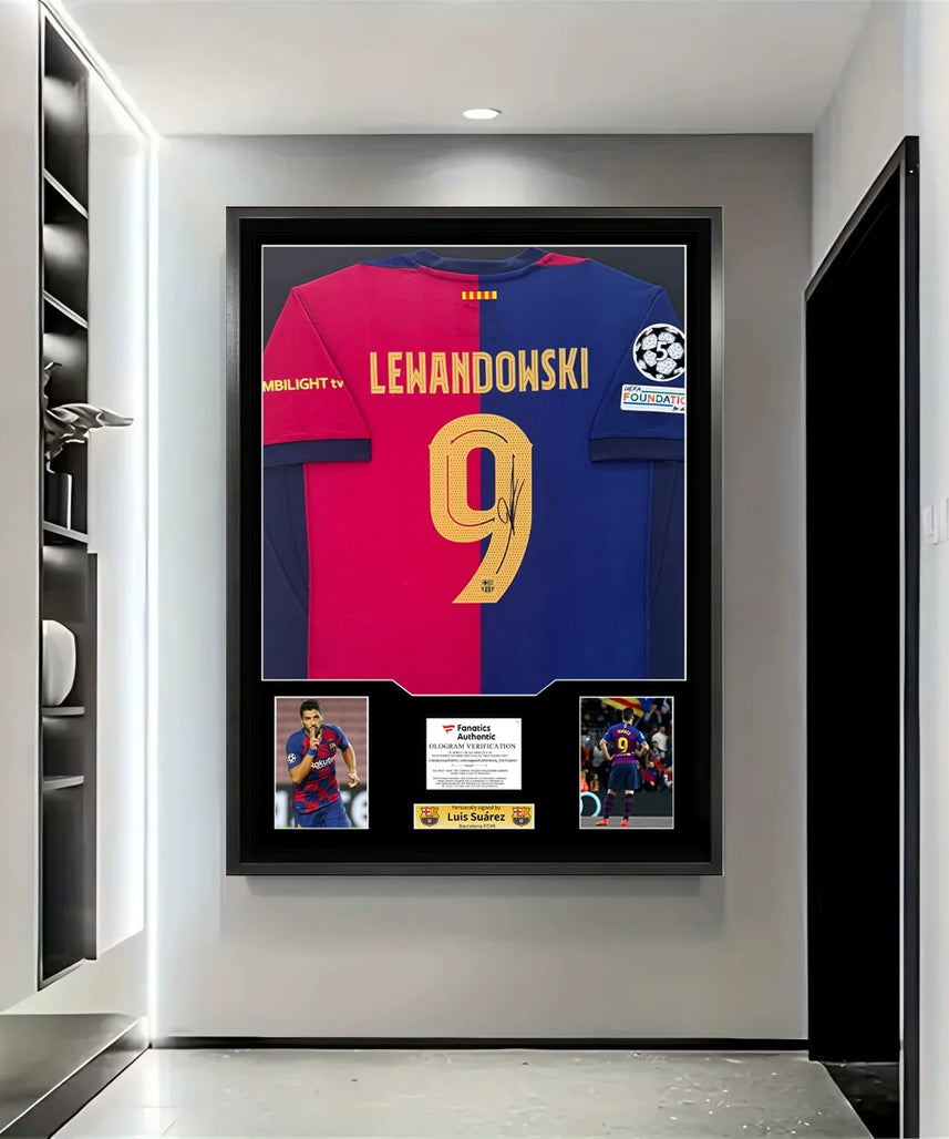 Lewandowski Barcelona Framed Signed Jersey