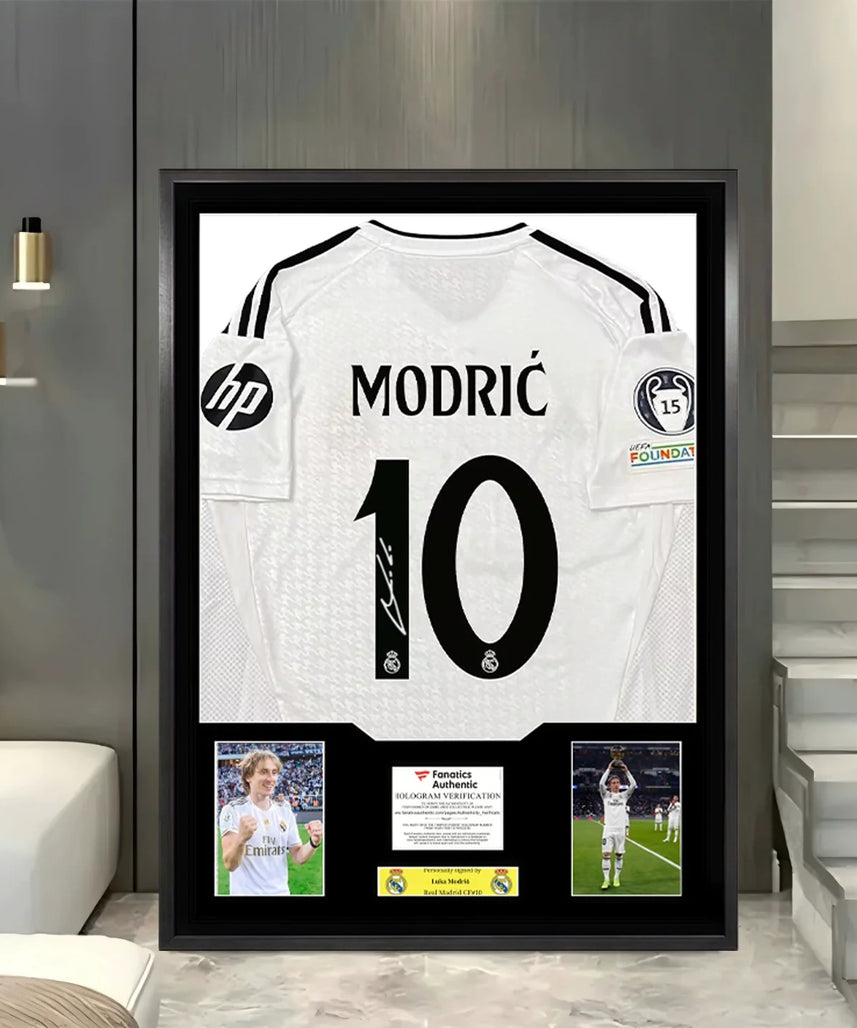 Modric Real Madrid Signed Framed Jersey