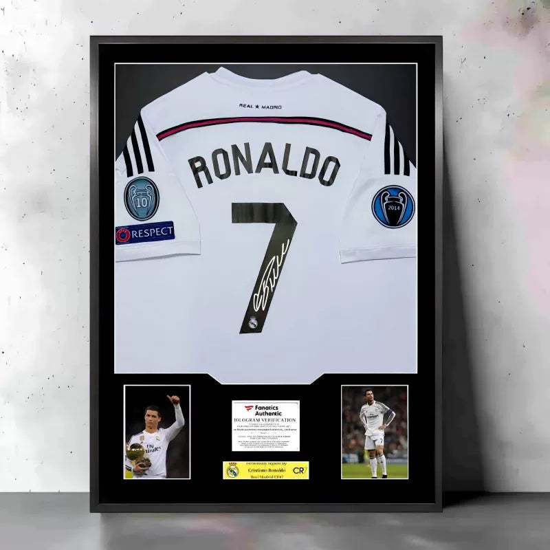 Ronaldo Real Madrid Framed Signed Jersey