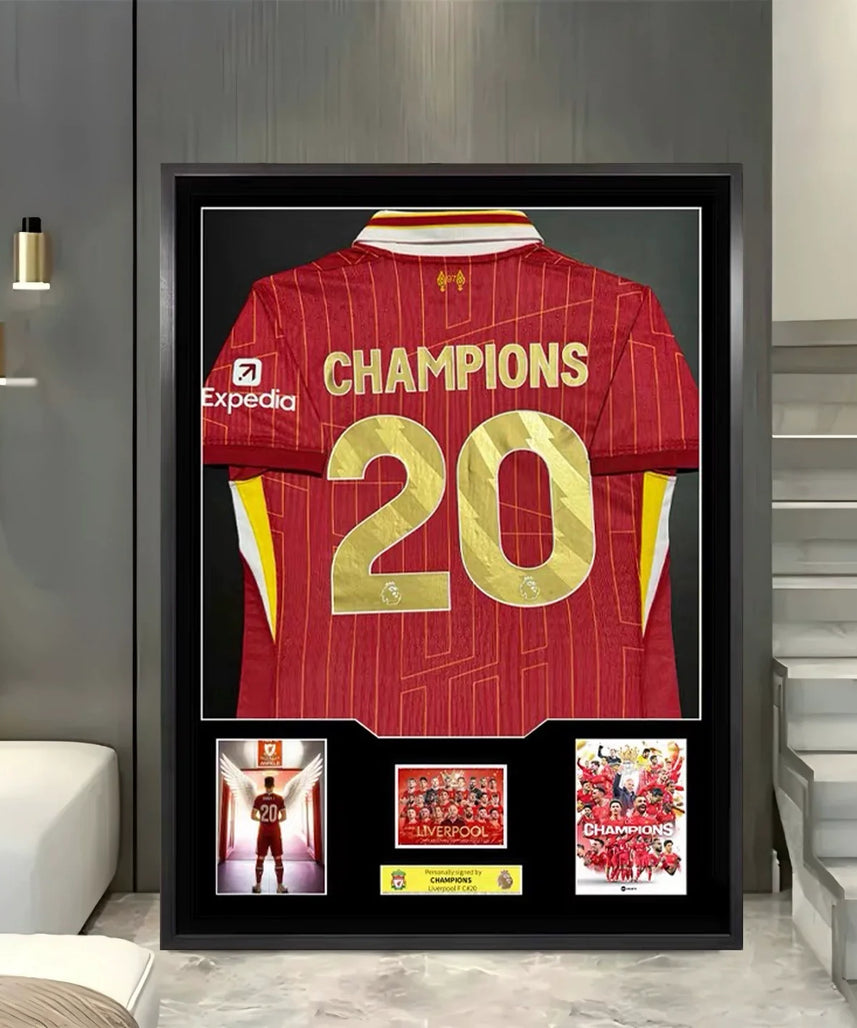 Liverpool Champions League Framed Jersey