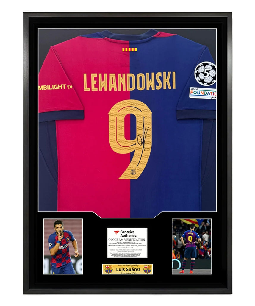Lewandowski Barcelona Framed Signed Jersey