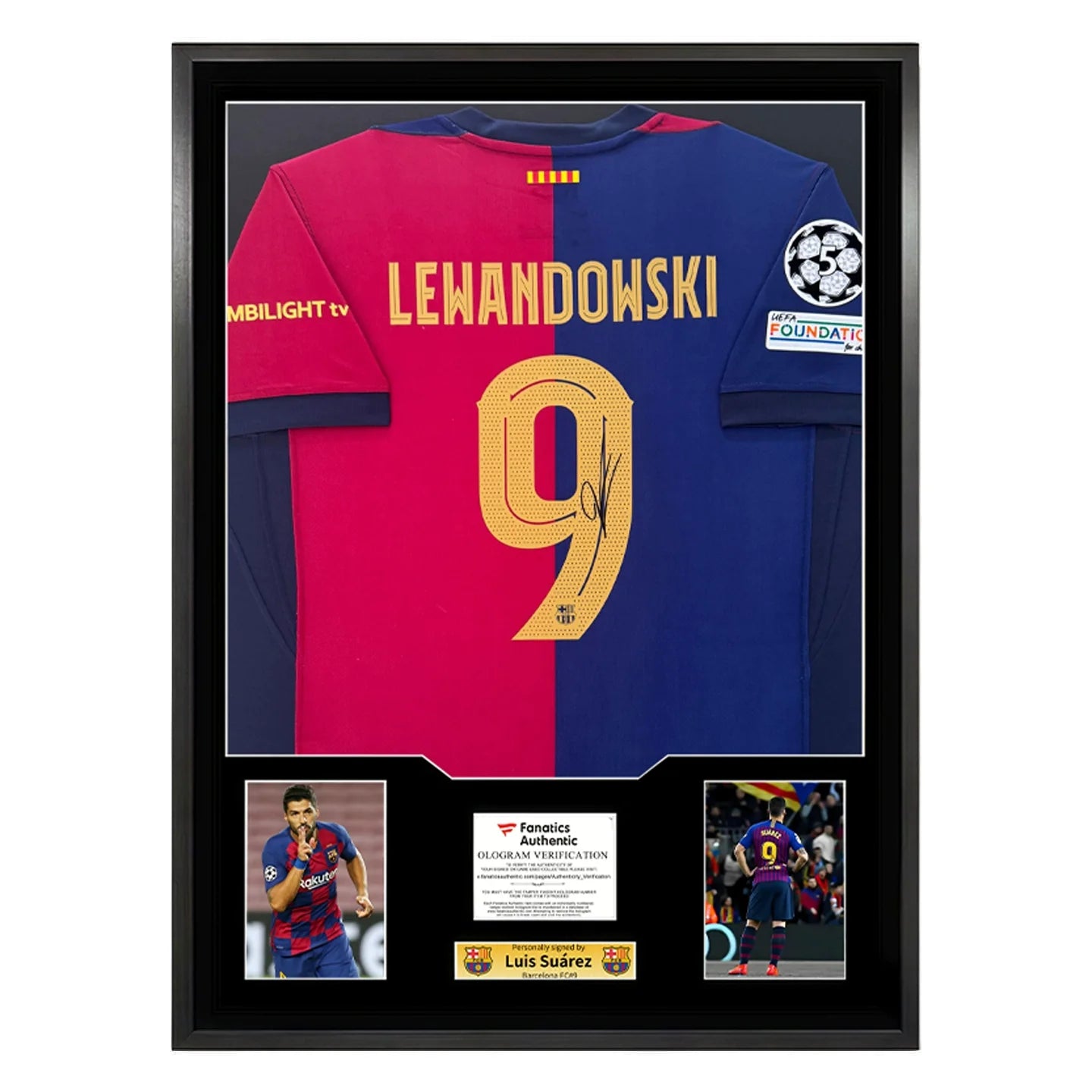 Lewandowski Barcelona Framed Signed Jersey