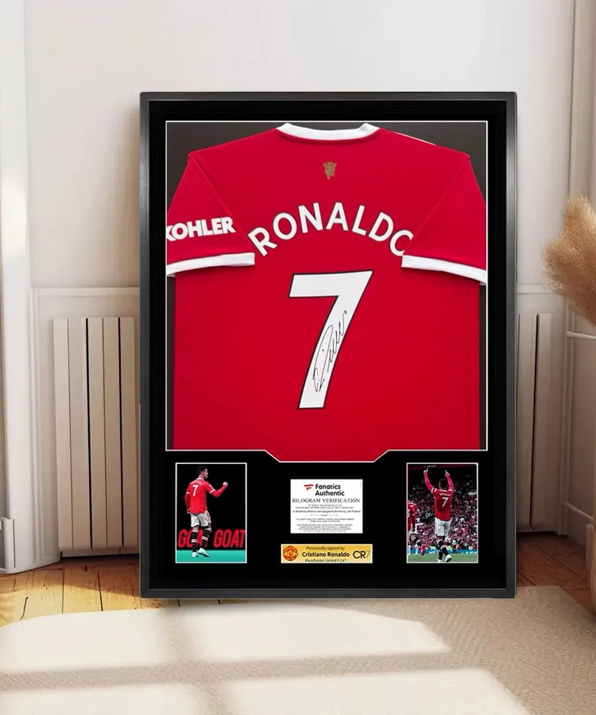 Cristiano Ronaldo Manchester United Framed Signed Jersey
