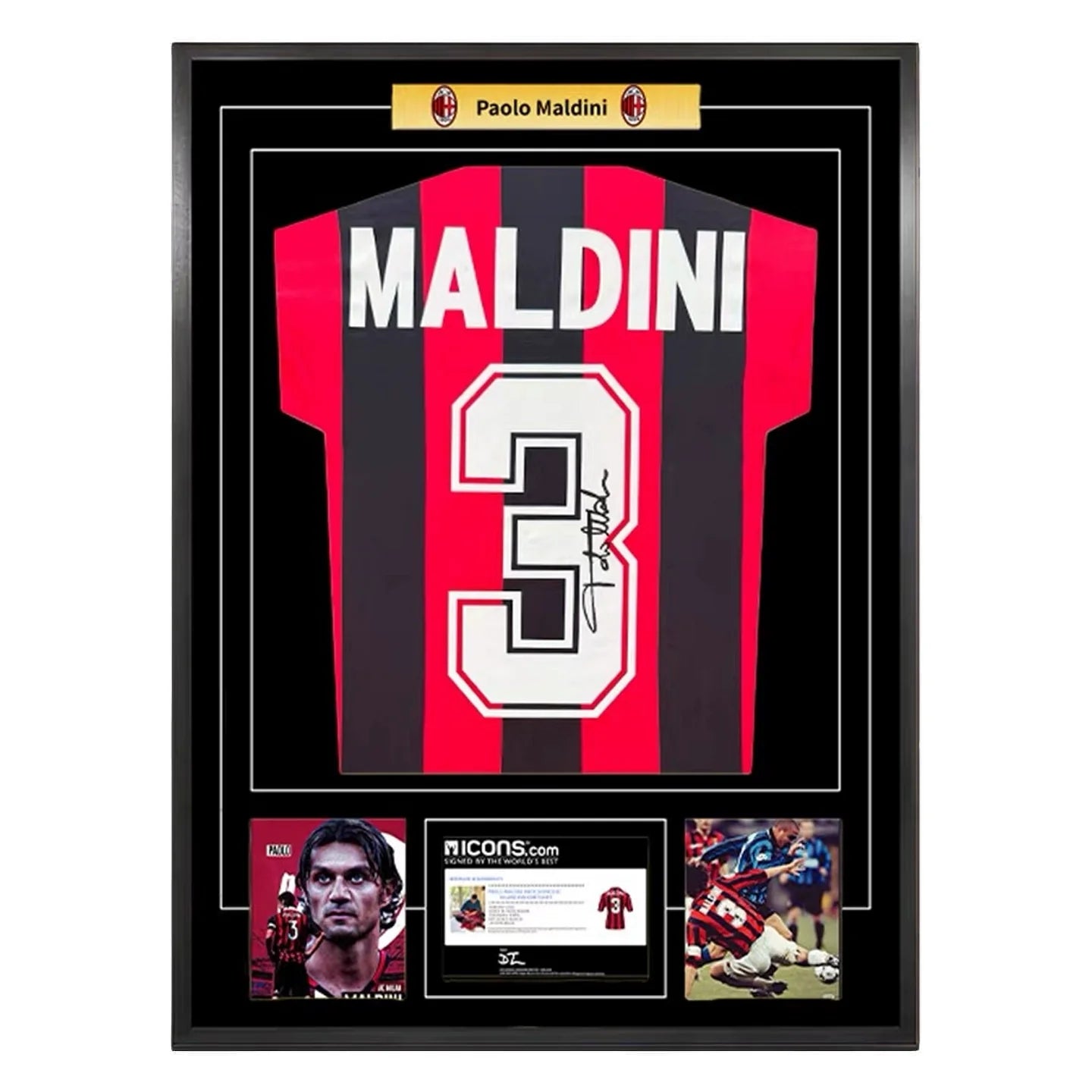 Maldini AC Milan Framed Signed Jersey