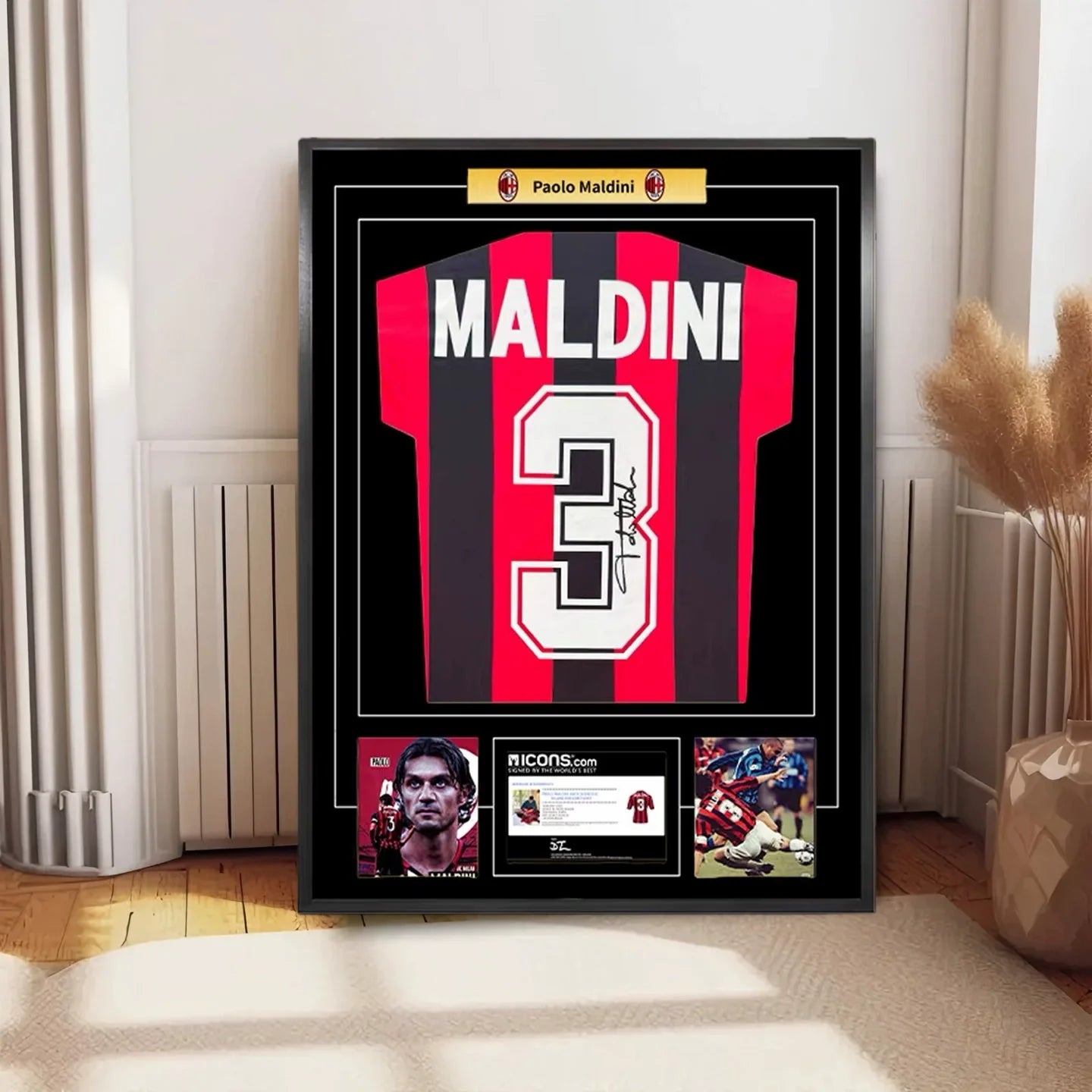 Maldini AC Milan Framed Signed Jersey
