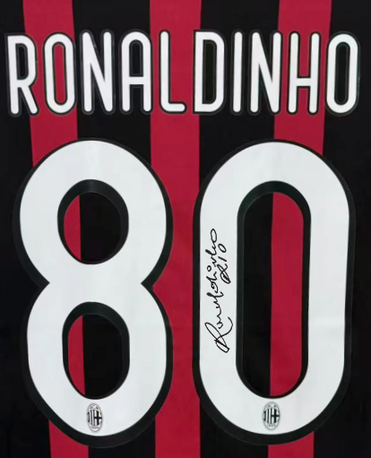 Ronaldinho Ac Milan 09-10 Football Signed Shirt