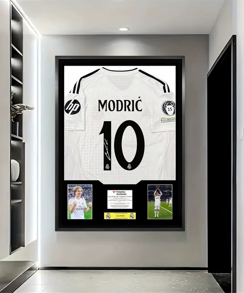 Modric Real Madrid Signed Framed Jersey