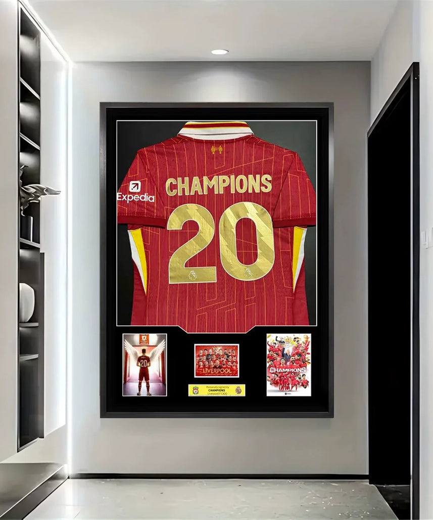 Liverpool Champions League Framed Jersey
