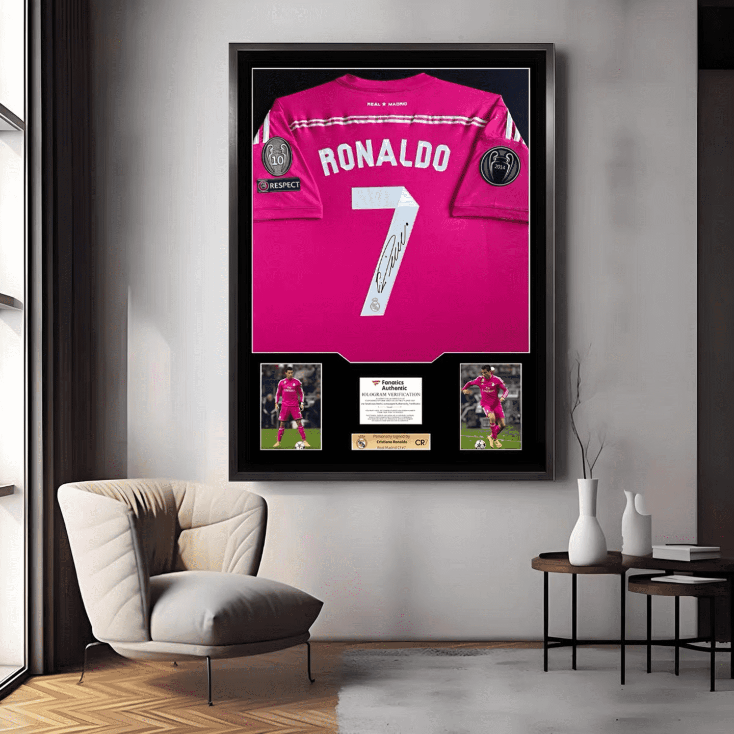 Ronaldo Real Madrid Framed Signed Jersey