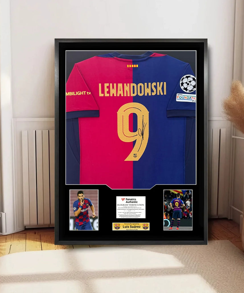 Lewandowski Barcelona Framed Signed Jersey
