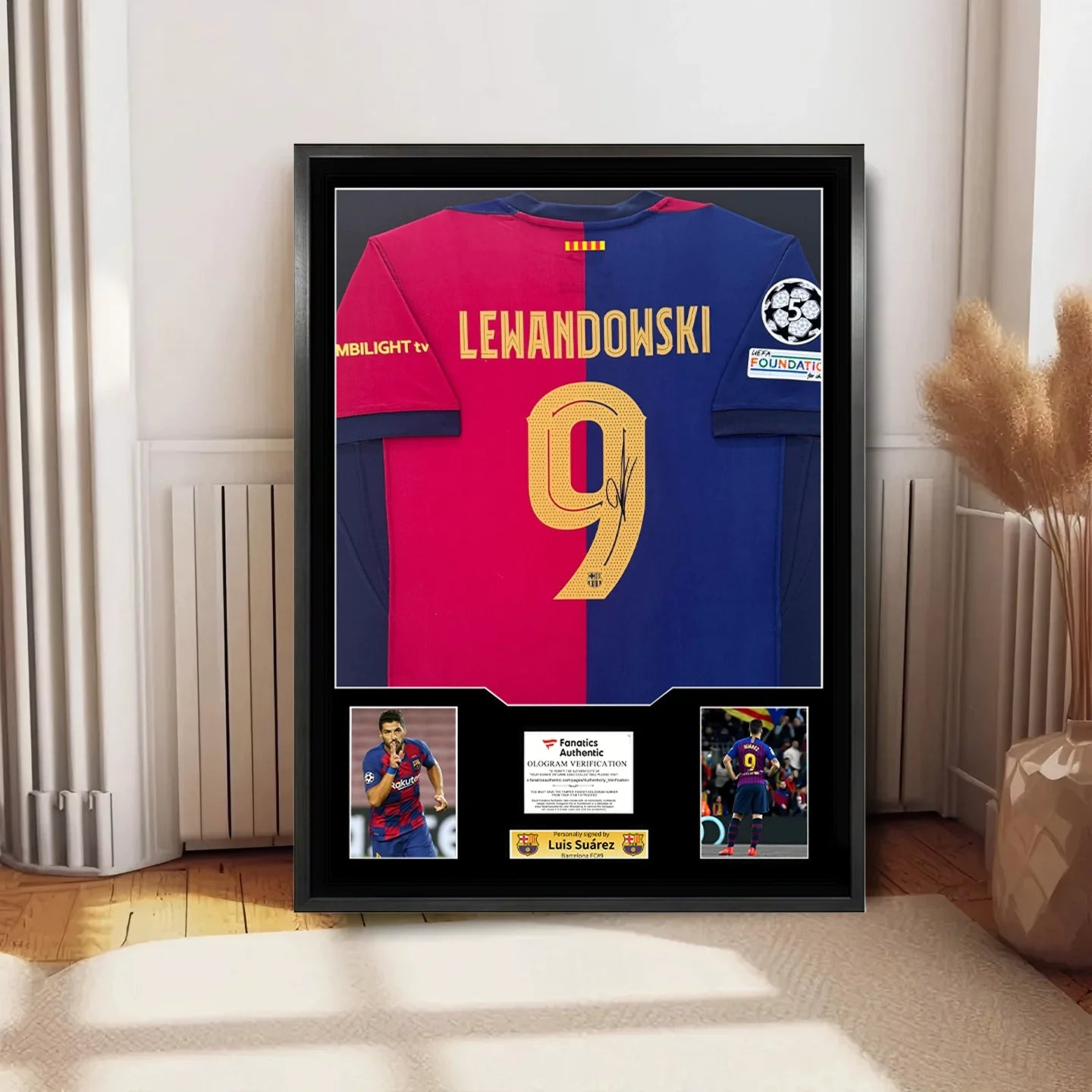 Lewandowski Barcelona Framed Signed Jersey