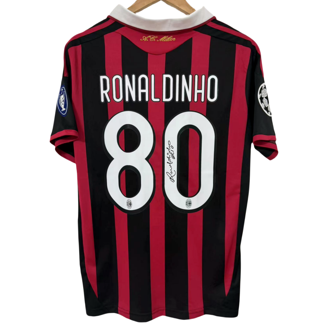 Ronaldinho Ac Milan 09-10 Football Signed Shirt