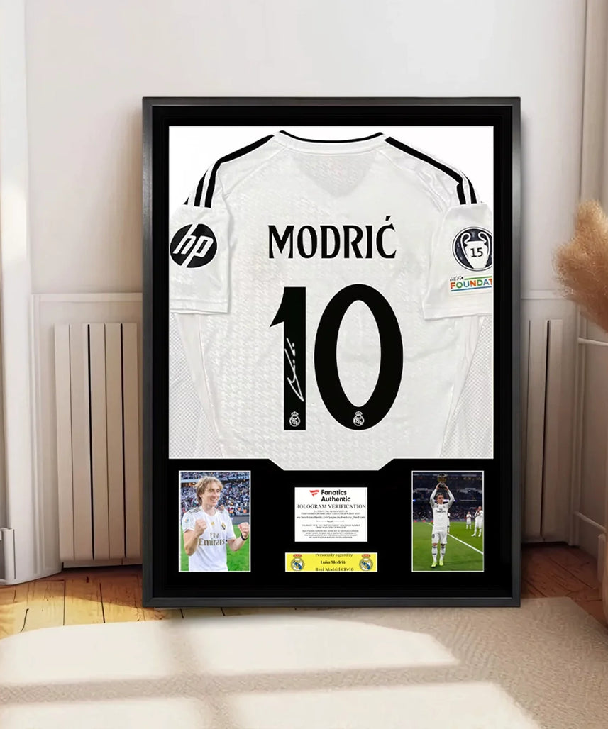 Modric Real Madrid Signed Framed Jersey