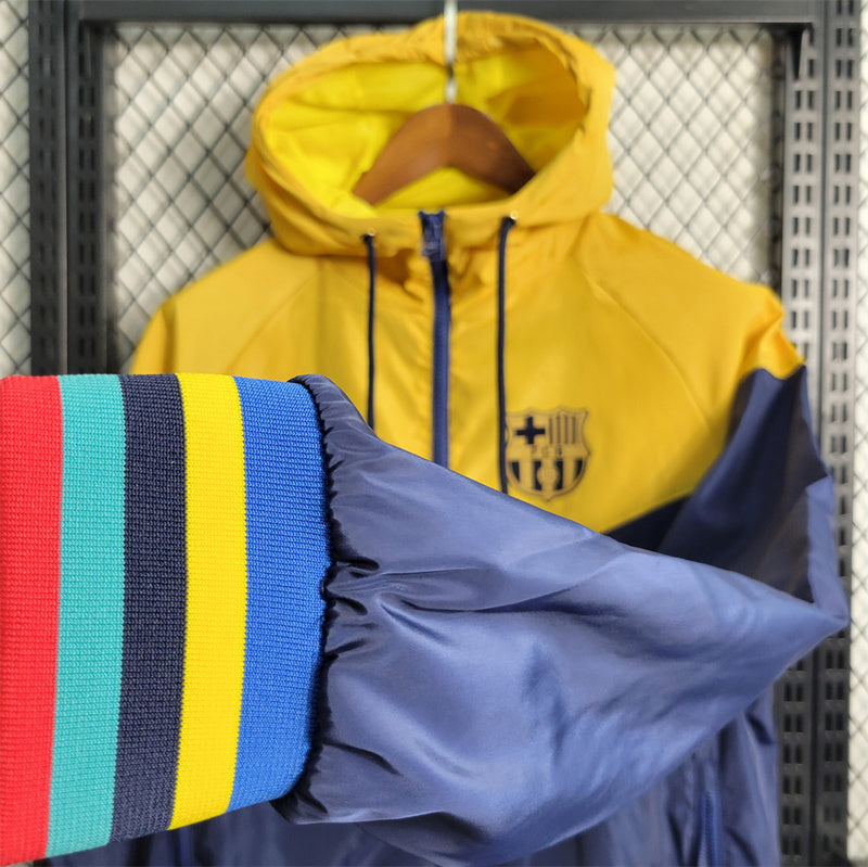 Barcelona 23-24 Windbreaker Royal Blue Yellow