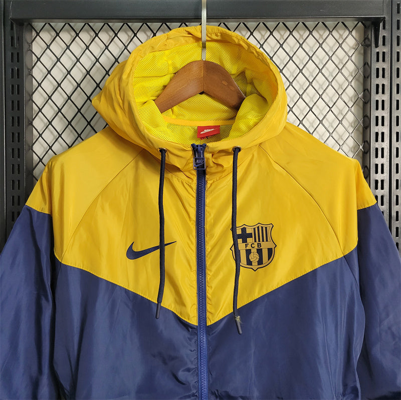 Barcelona 23-24 Windbreaker Royal Blue Yellow