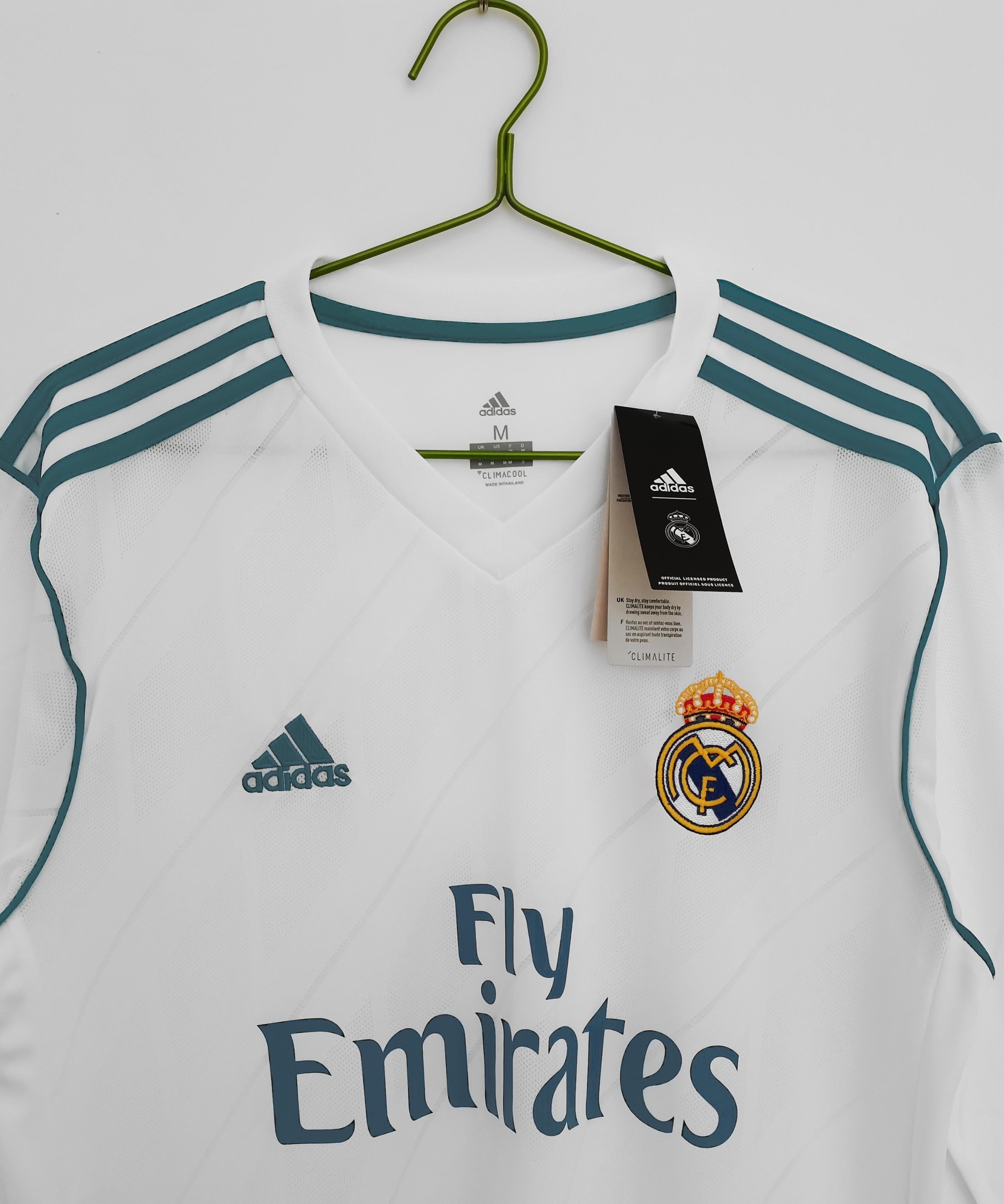 Real Madrid 2017-2018 Long Sleeve Home Kit