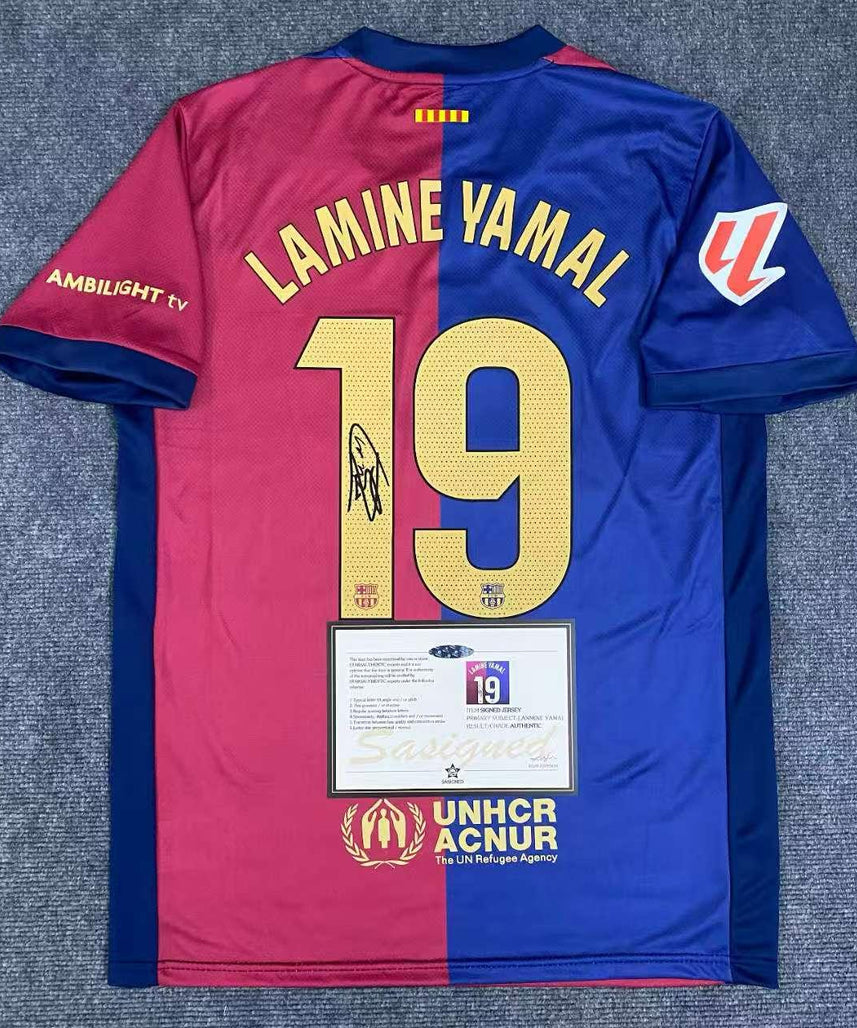 FC Barcelona  Home "Lamine Yamal" Signed Shirt
