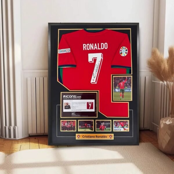 Ronaldo Portugal Framed Signed Jersey