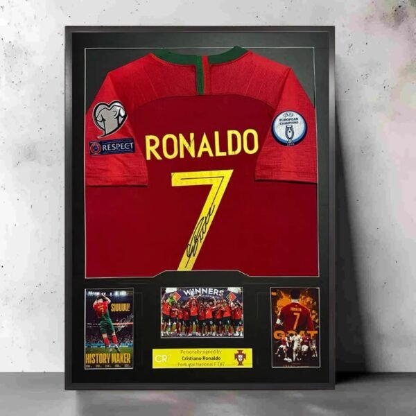 Ronaldo Portugal Framed Signed Jersey