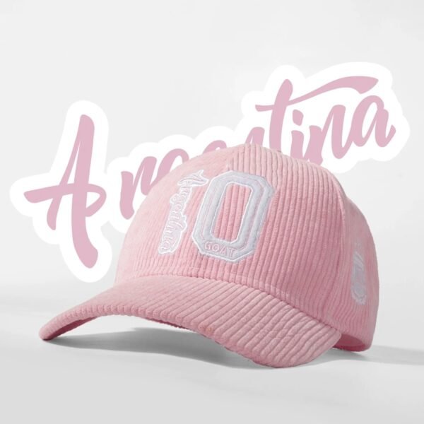 [رسمي أصلي] منتخب الأرجنتين الوطني | | قبعة بيسبول وردية اللون جائزة الكرة الذهبية لميسي للفوز بكأس العالم