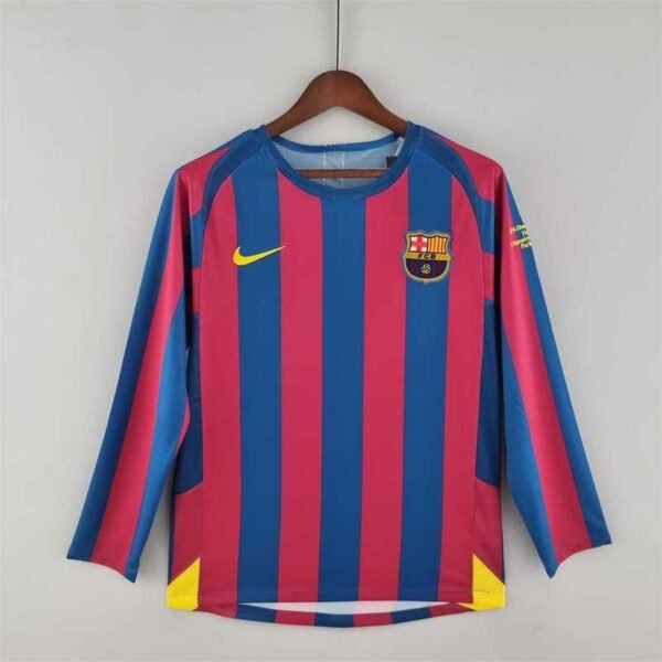 Barcelona 05-06 Long Sleeve Home Retro Kit