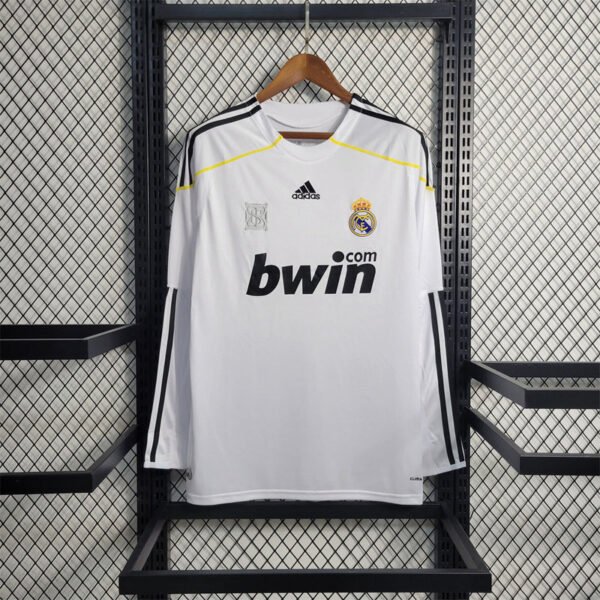 Real Madrid 2009-10 Home Retro Long Sleeve