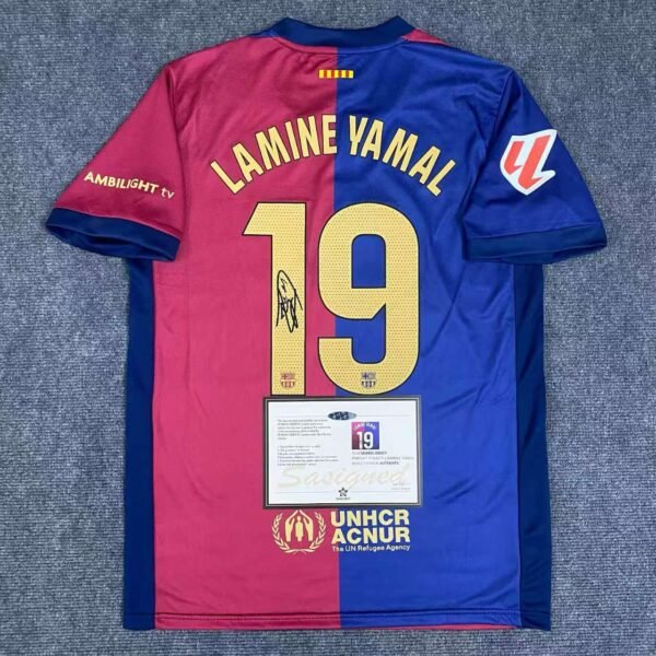 FC Barcelona  Home "Lamine Yamal" Signed Shirt